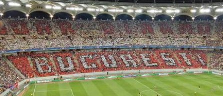 Situatie umilitoare pentru Steaua, la meciul cu City. Cum a aparut mesajul "Doar Dinamo Bucuresti" pe toata tribuna